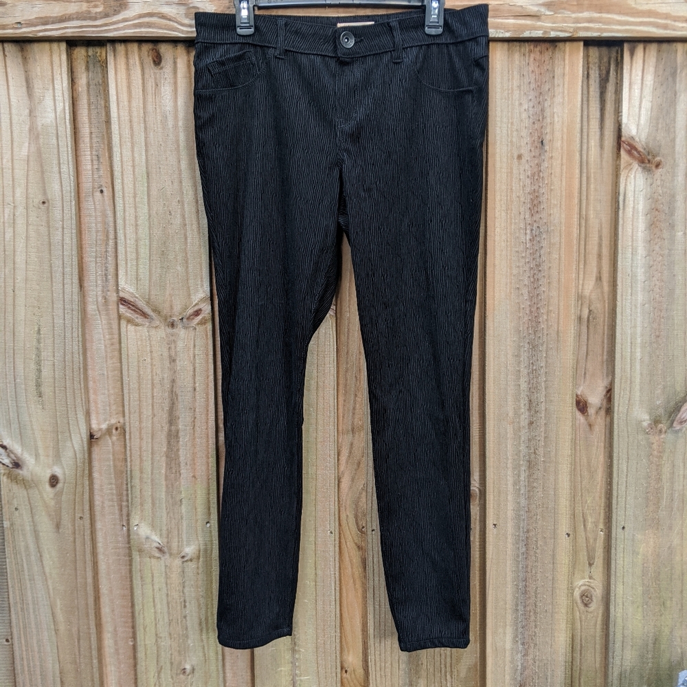 Black corduroy jeggings